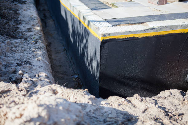 Residential Interior Drainage System installation at a Edmore, MI home by SJ Waterproofing Pros